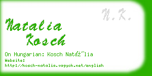 natalia kosch business card